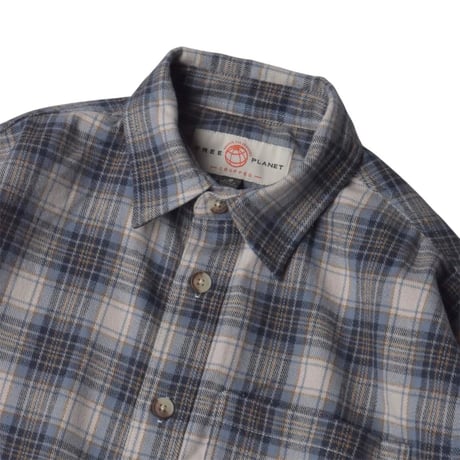 Free Planet Plaid Flannel Shirts - Light Blue Multi