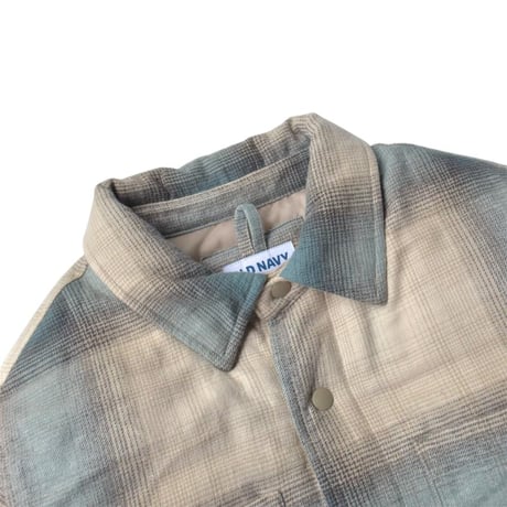 Old Navy Flannel Jacket - White Plaid