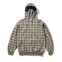BUTTER GOODS Waffle Zip-Thru Hood - Plaid