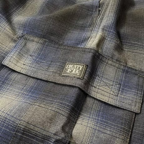 FB County Checker Cargo Shorts - Royal/Black/Grey