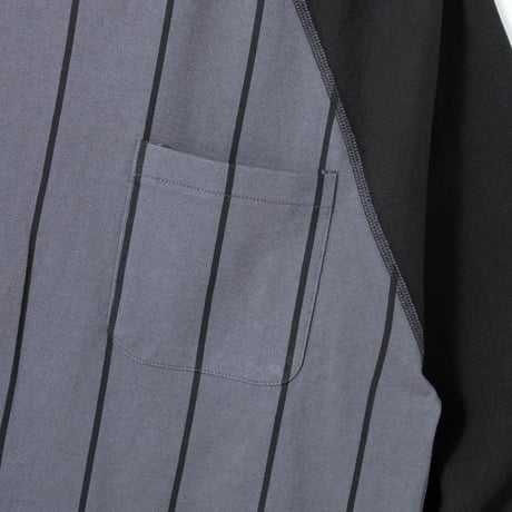 Hellrazor Born H Pocket Raglan LS Shirt - Charcoal/Black