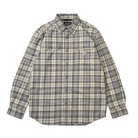 Carhartt L/S Loose Fit Heavyweight Flannel Plaid Shirts Grey