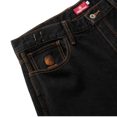 HELLRAZOR Baggy Denim Pants - One Wash  Black