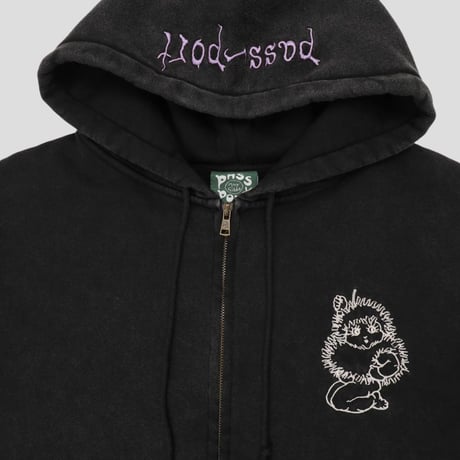 Pass~Port x May Gibbss Webbed Bed Zip Hoodie - Black