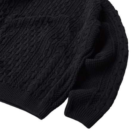 Binghamton Knitting Company Fisherman Sweater Black