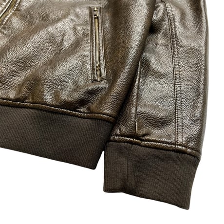 Levi's USA Leather Bomber Jacket Brown