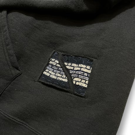 Rawdrip Osaka Lining Patchwork Zip Hoodie Black