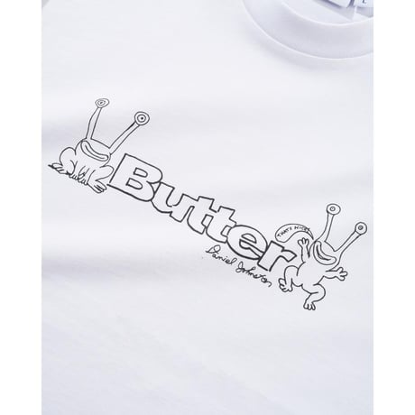 BUTTERGOODS × DANIEL JOHNSTON Frog Logo Tee - White