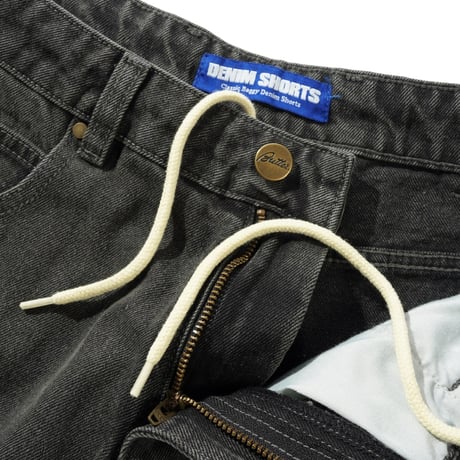 BUTTER GOODS Scorpion Stitch Denim Shorts - Black