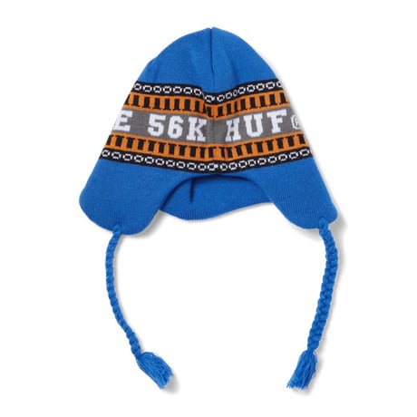 Huf × Bronze56K Flap Beanie Blue
