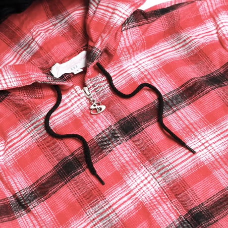 Yardsale Tartan Full-Zip Hood - Red