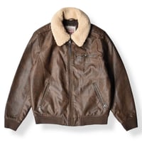 Levi's USA Leather Bomber Jacket Light Brown