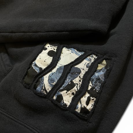 Rawdrip Osaka Lining Patchwork Zip Hoodie Black