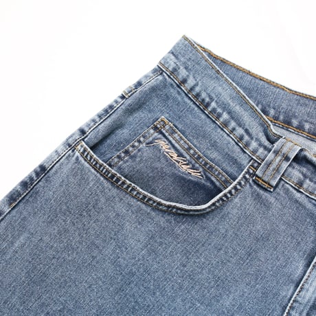 YARDSALE IVORY SLUB JEANS - Light Denim
