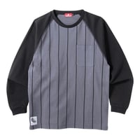 Hellrazor Born H Pocket Raglan LS Shirt - Charcoal/Black