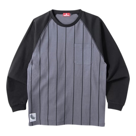 Hellrazor Born H Pocket Raglan LS Shirt - Charcoal/Black