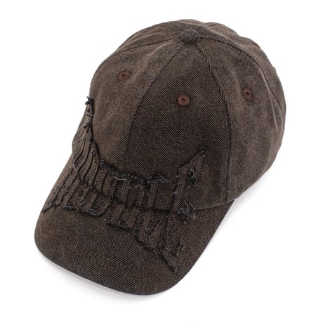 Hoddle Denim Aplique Cap - Brown