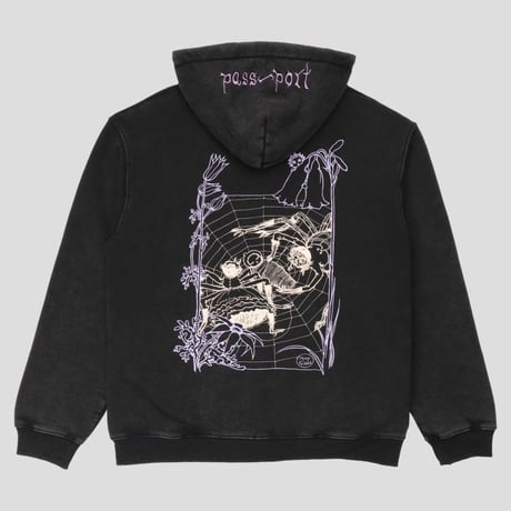 Pass~Port x May Gibbss Webbed Bed Zip Hoodie - Black