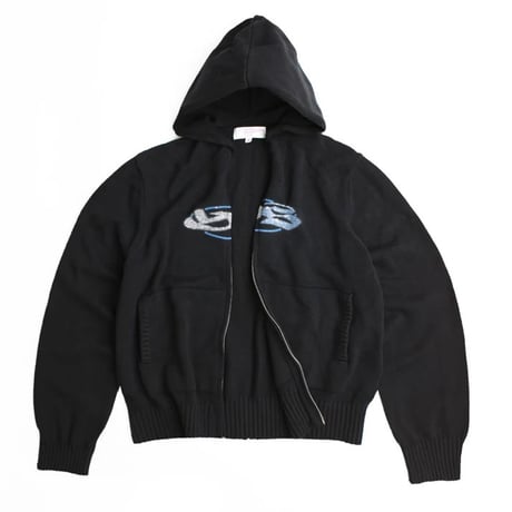 Yardsale Glitz Knitted Hood - Black