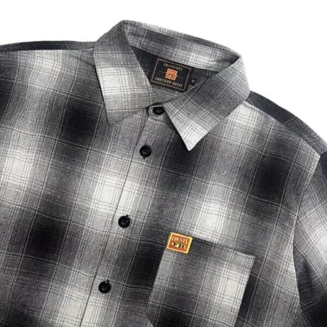 FB County S/S Checker Flannel Shirts - BlackｘGrey