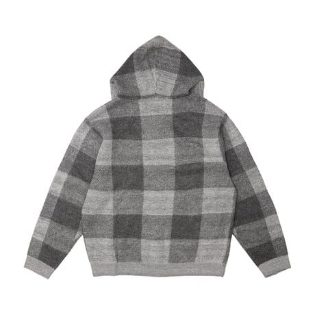 Hoddle Mohair Check Zip up - Grey