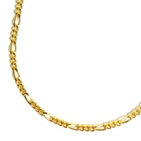 18k Gold Plated 1.5mm Figaro Chain Necklace Gold