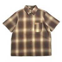 FB County S/S Checker Flannel Shirts - Brown/Tan
