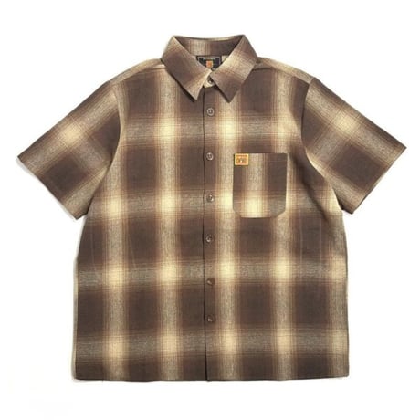 FB County S/S Checker Flannel Shirts - Brown/Tan