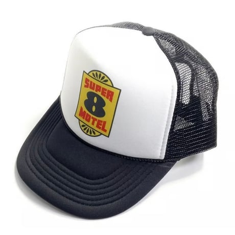 Trucker Hat USA Super 8 motel Black