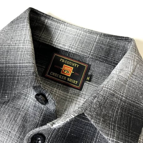 FB County L/S Checker Flannel Shirts BlackｘGrey
