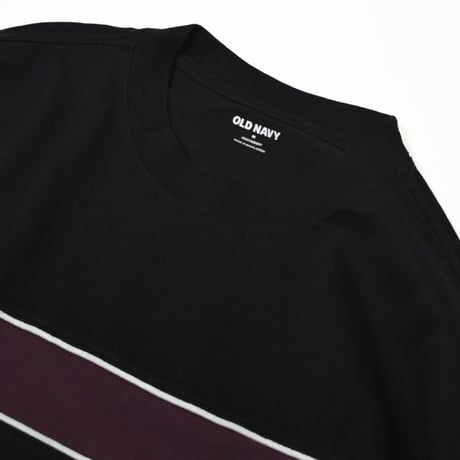 Old Navy Heavyweight Chest-Stripe T-Shirts - Black