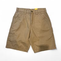 CARHARTT B147 Loose Fit Canvas Utility Work Shorts - Dark Khaki