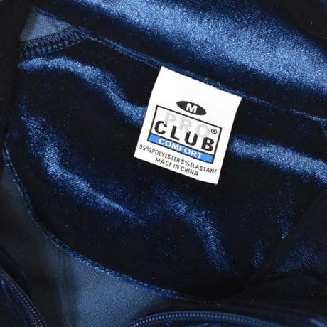 PRO CLUB Comfort Velour Track Jacket - Navy