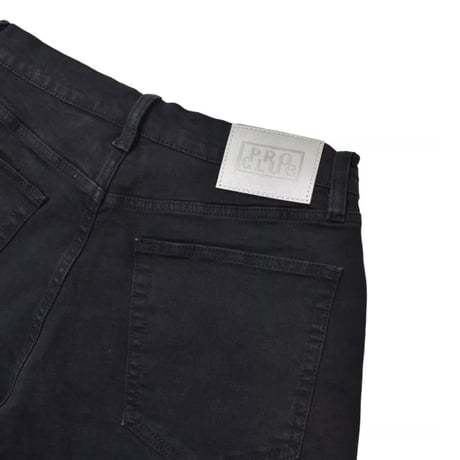 PRO CLUB Heavyweight Baggy Denim Shorts - Black