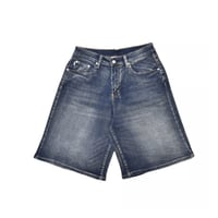 PRO CLUB Heavyweight Baggy Denim Shorts - Dark Stone Wash