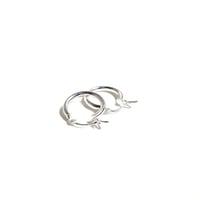 925 Sterling Silver Round Plain Pierce