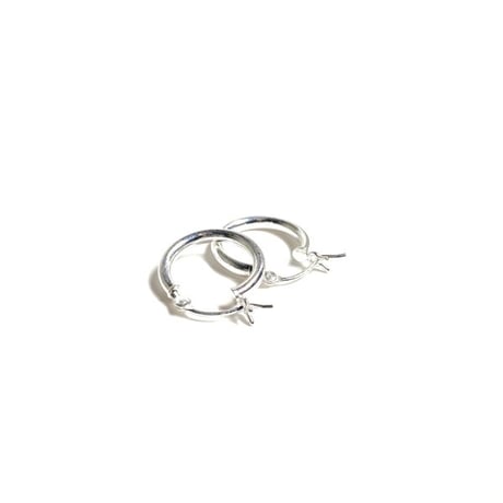 925 Sterling Silver Round Plain Pierce