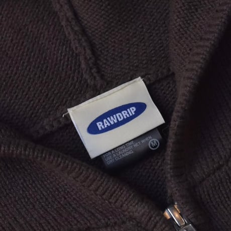 RAWDRIP Original Double Zip Cotton Knit Hoodie - Sun Brown