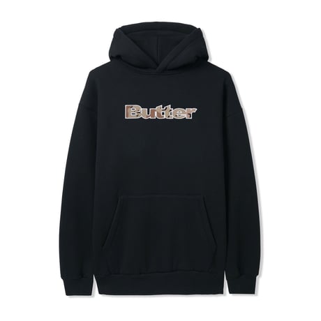 Butter Goods Logo Camo Applique Pullover Hood Black