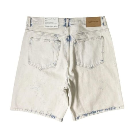CALVIN KLEIN Bleach Denim Shorts - Blue