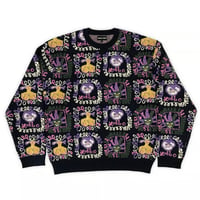 Passport Faces Knit Sweater Black