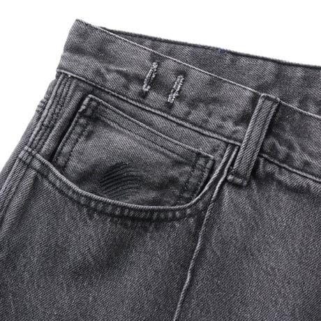 Hellrazor Block Baggie Denim Pants - Dark Black