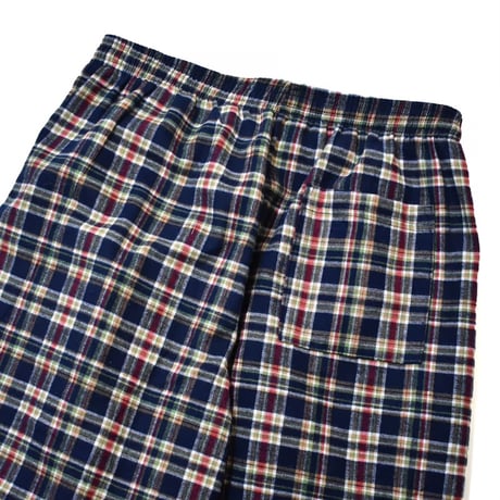 Los Angeles Apparel Cotton Flannel Lounge Pants - Navy/Gold/Red Plaid