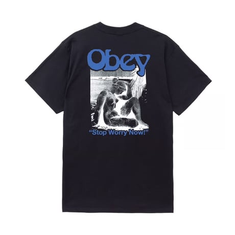 OBEY Stop Worry Now Tee - Black Faded Wash