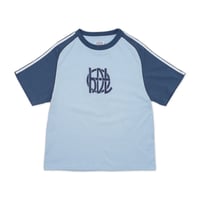 Hoddle Hdl Logo Warped Jersey Tee - Blue