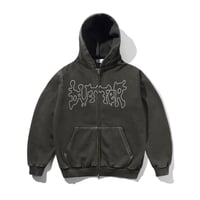 BUTTER GOODS Blotch Zip-Thru Hood - Black