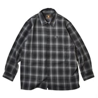 FB County L/S Checker Flannel Shirts - BlackｘBlack