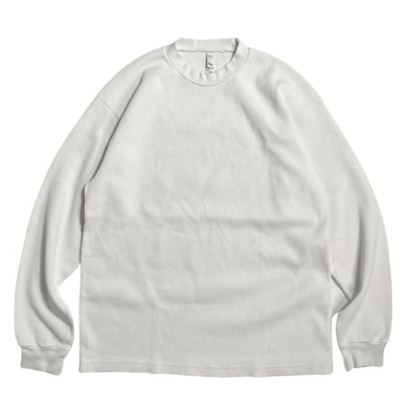 Los Angeles Apparel L/S Garment Dye Heavy Thermal Crewneck White