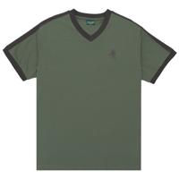Pass~Port Workers Stripe Organic Cotton Jersey - Gumnut Green