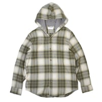 Old Navy Hooded Plaid Flannel Shirts - Olive Forest